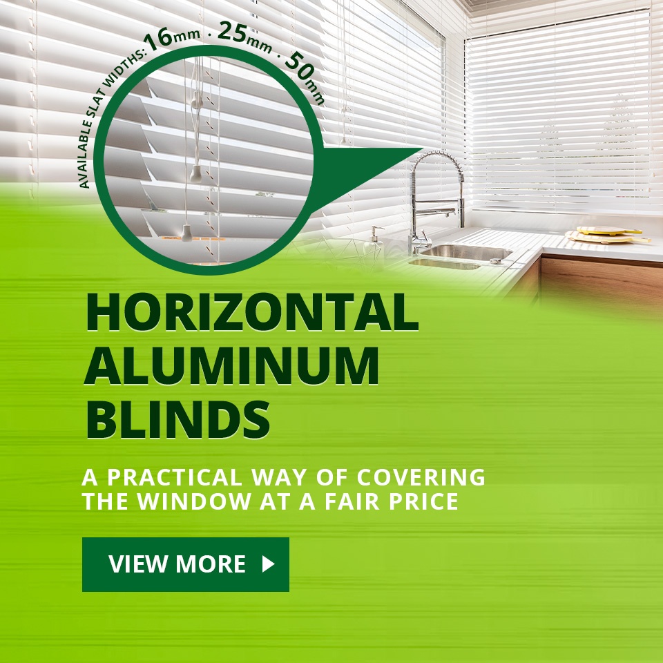 Horizontal aluminum blinds